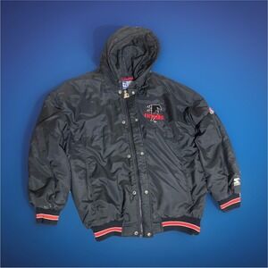 Vintage 90's Starter NFL Atlanta Falcons Men's L Black Licensed Jacket Y2K